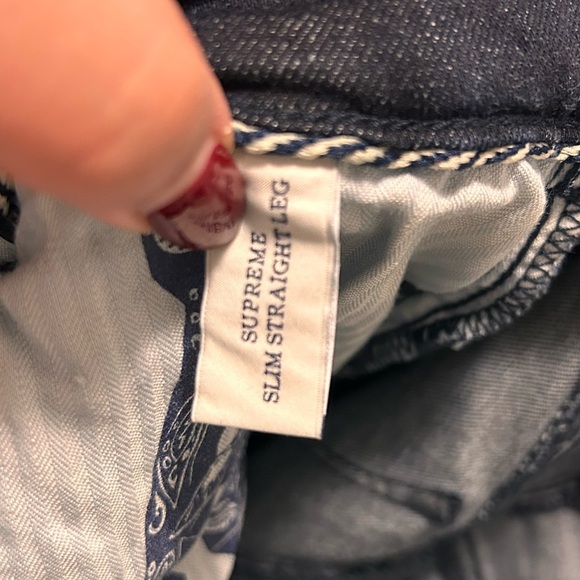 4/$20 Scotch & Soda women’s supreme slim straight stretch dark wash jeans 26x32 - Picture 9 of 13